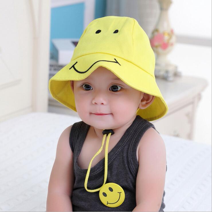 Kids Bucket Hat Yellow Sun Cap